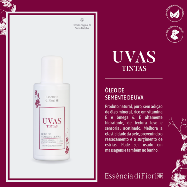 Óleo de Semente de Uva Uvas Tintas 120ml - Image 2