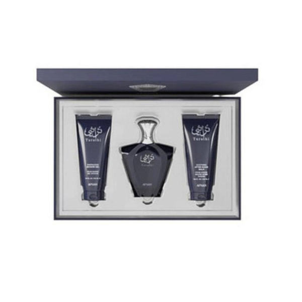 kit Turathi Blue Afnan: gel de banho 100ml + perfume 90ml + pós barba - Imagem 3