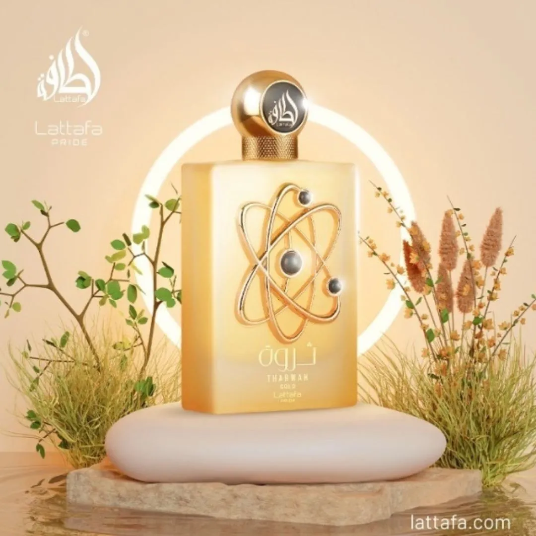 Tharwah Gold Lattafa Eau de Parfum 100ml - Imagem 3