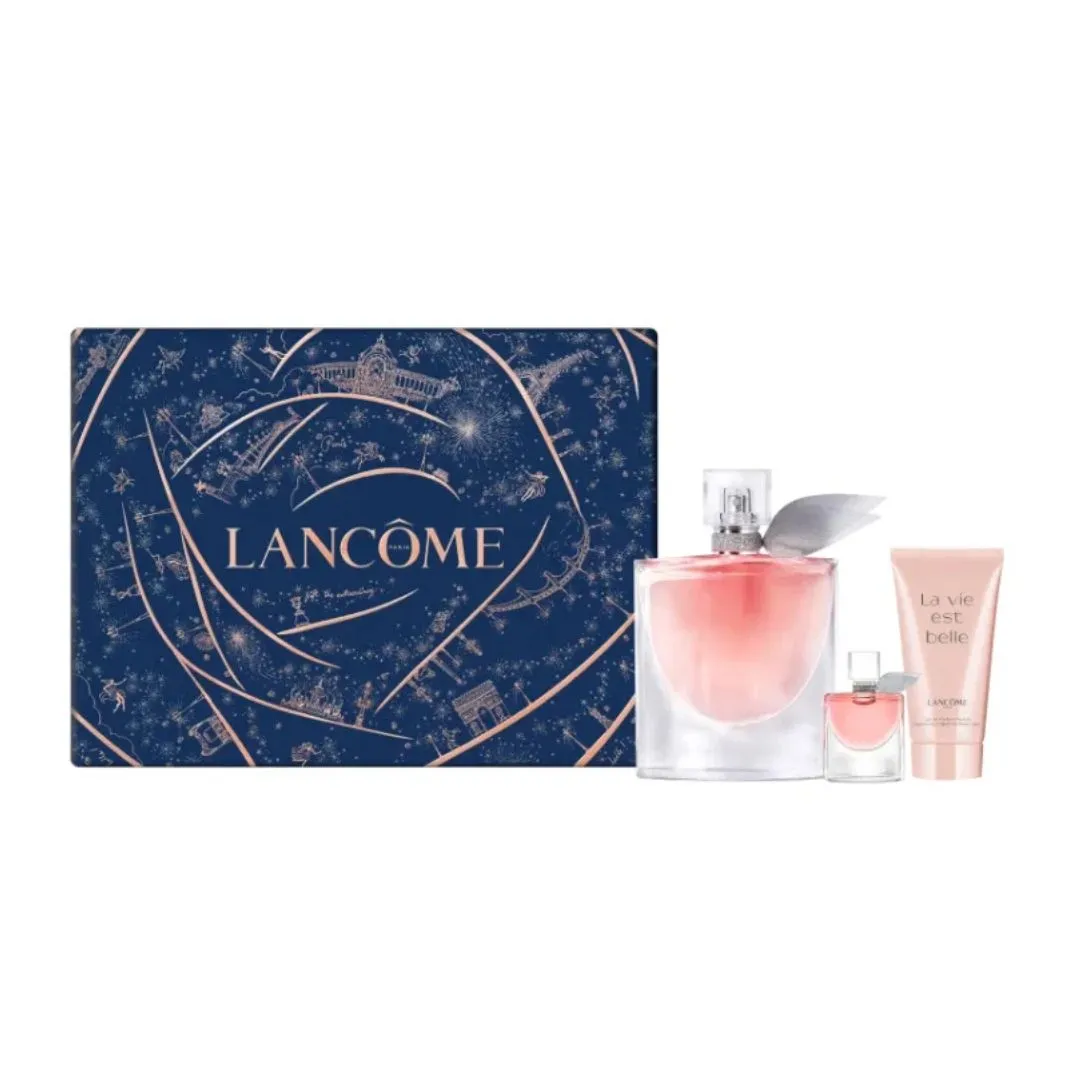 Kit La Vie Est Belle Lâncome Feminino - 3 Peças (Perfume 100ml + miniatura 4ml + hidratante 50ml)