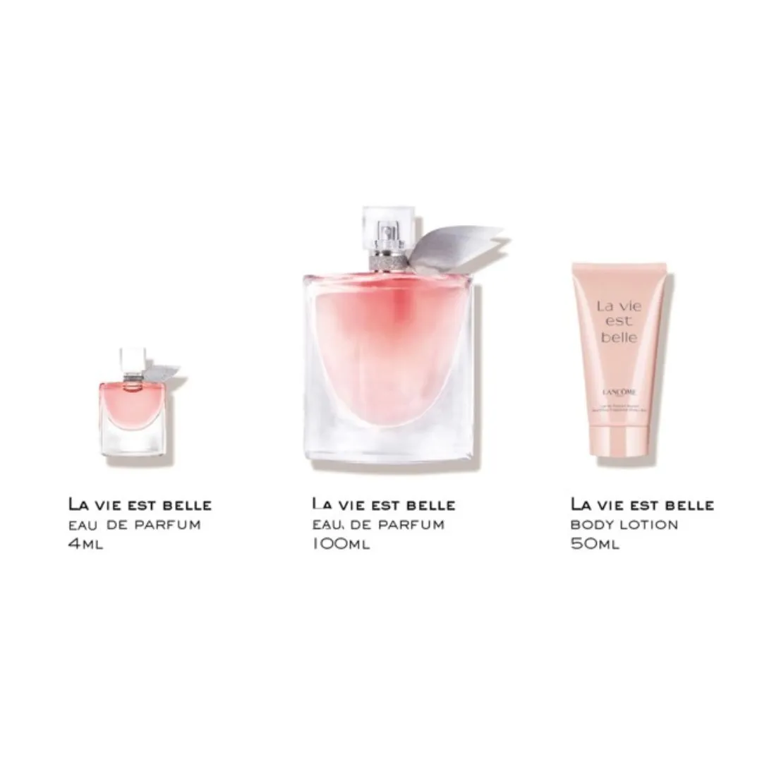 Kit La Vie Est Belle Lâncome Feminino - 3 Peças (Perfume 100ml + miniatura 4ml + hidratante 50ml) - Imagem 2