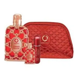 Kit Royal Orientica Amber Rouge Edp Spray De 80ml + Travel Size De 10 Ml + Bolsa + Porta Perfume