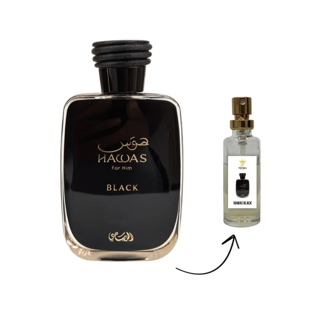Decant Hawas Black Rasasi edp