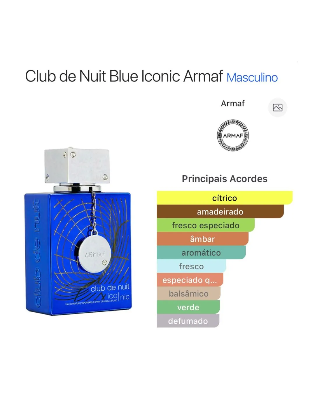 Club de Nuit Iconic Eau de Parfum 105ML - Imagem 3