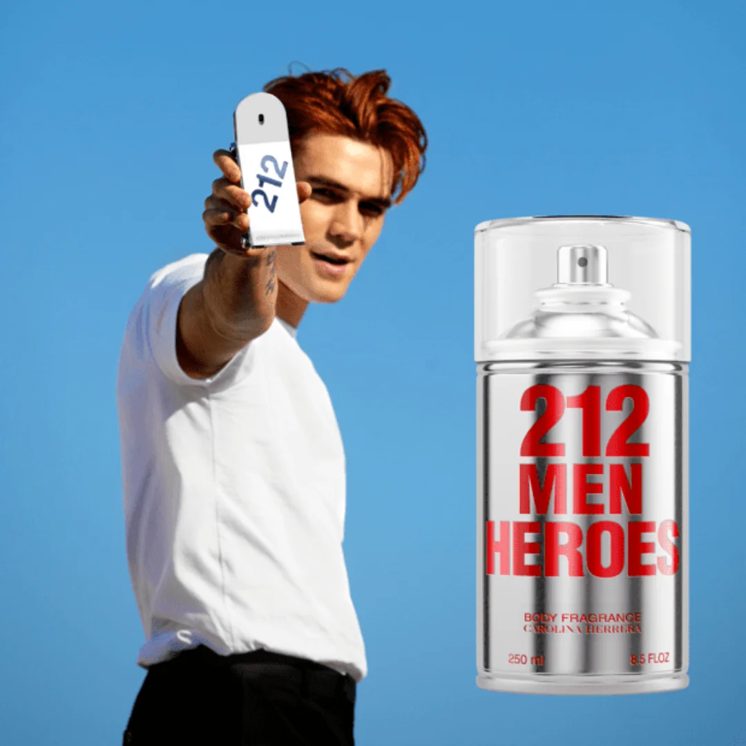 212 Men Heroes Carolina Herrera - Body Spray 250ml - Imagem 3