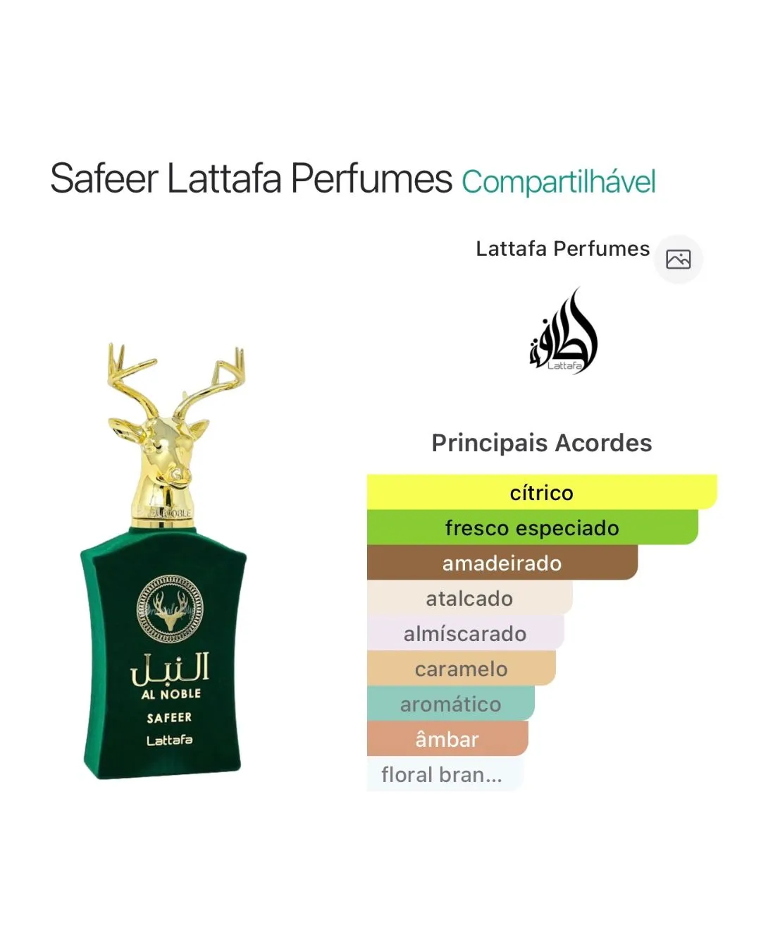 Al Noble Safeer Lattafa Eau de Parfum 100ml - Imagem 3
