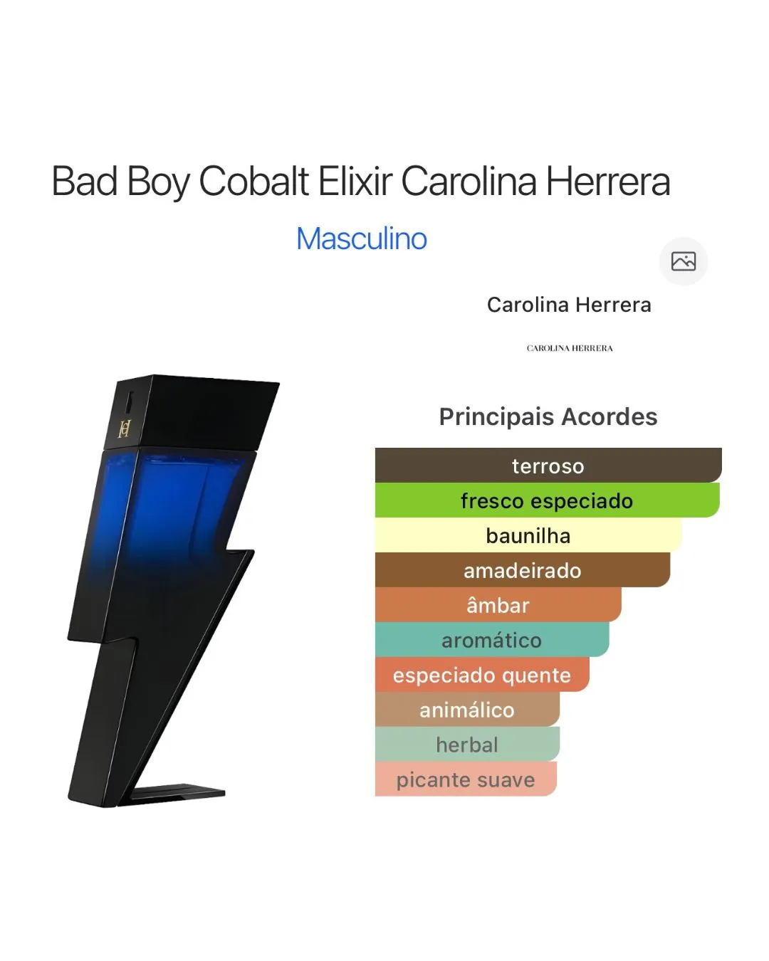 Bad Boy Cobalt Elixir Carolina Herrera Eau de Parfum 100ml - Imagem 3