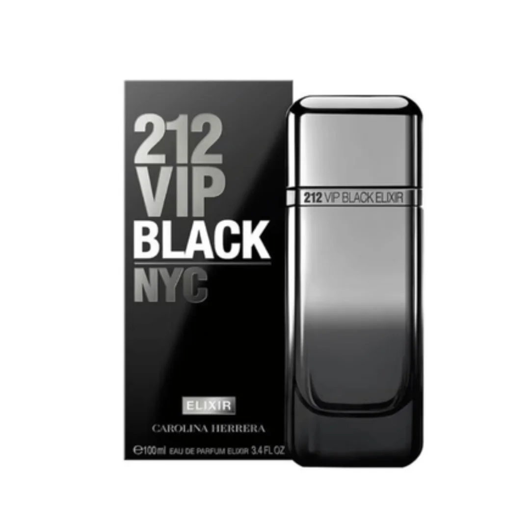 212 Vip  Black Elixir Carolina Herrera Eau de Parfum 100ml - Imagem 2