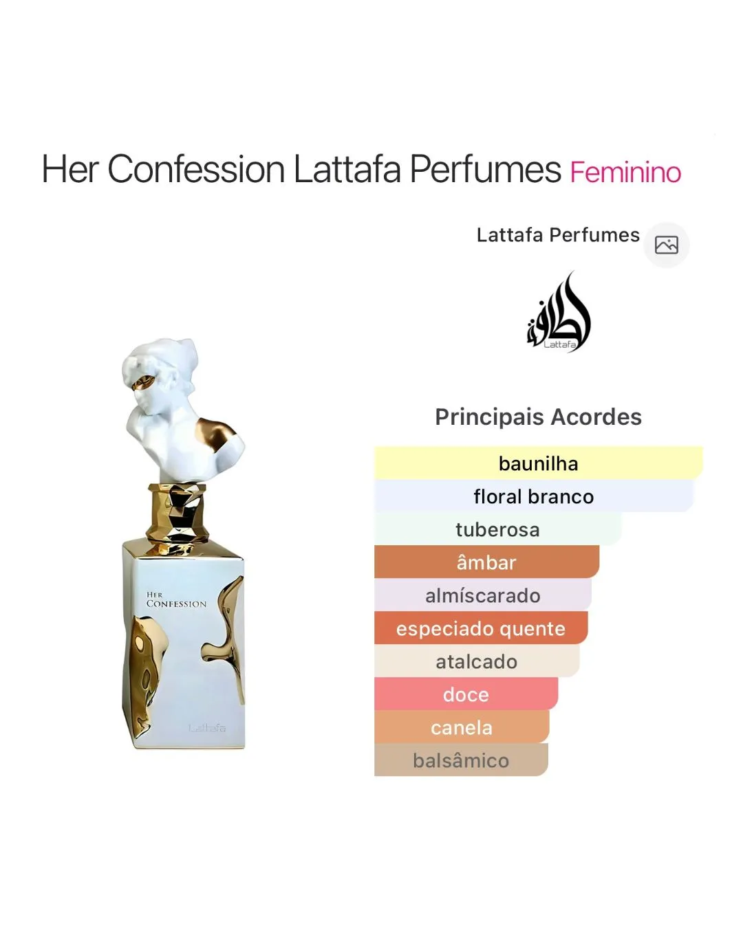 Her Confession Lattafa Eau de Parfum 100ml - Imagem 3