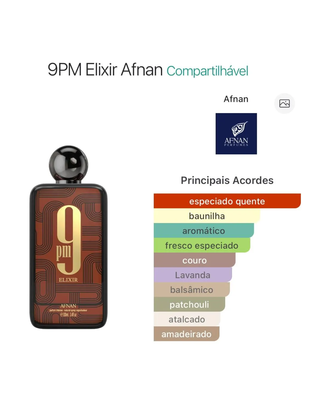 9PM Elixir Parfum Intense Afnan 100ml - Imagem 3