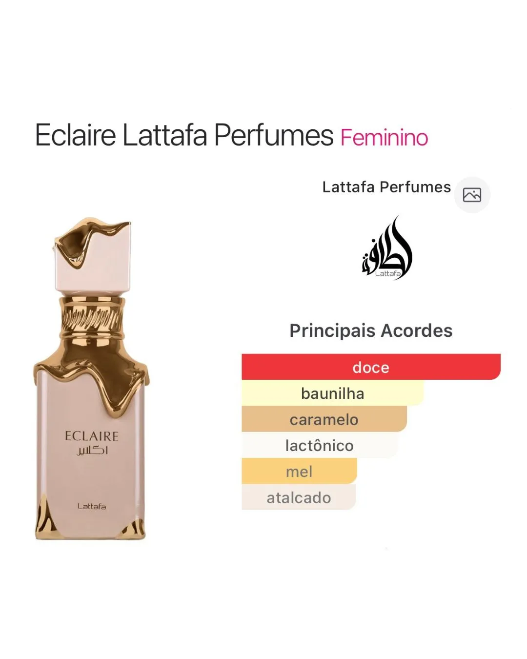 Eclaire Lattafa Eau De Parfum 100ml - Imagem 3