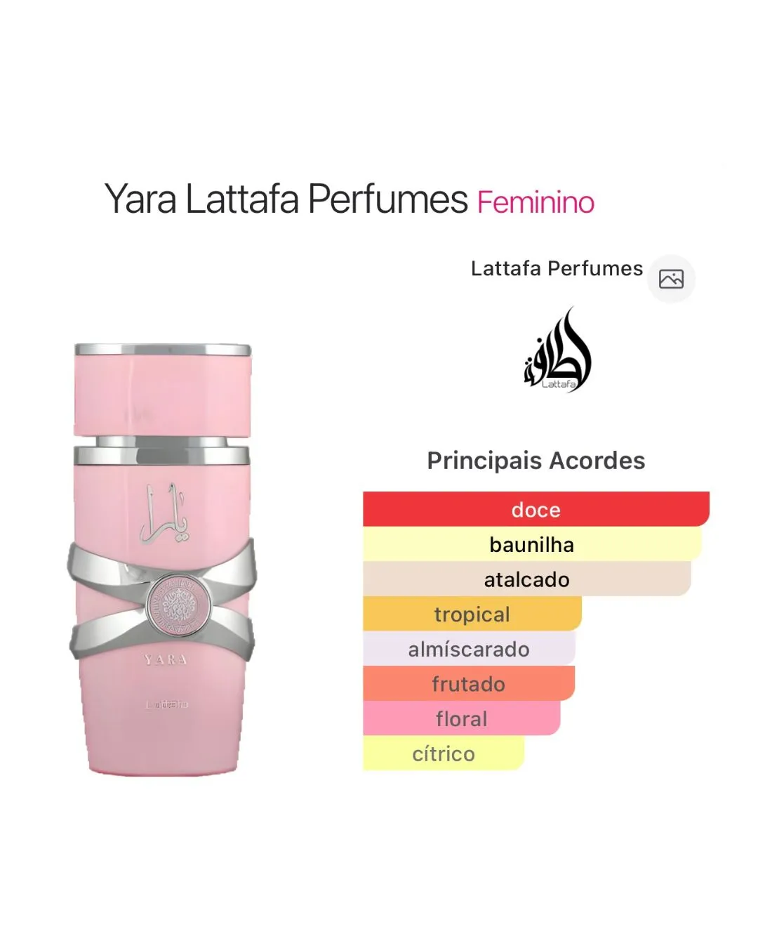 Yara Lattafa Eau De Parfum  100ml - Imagem 3