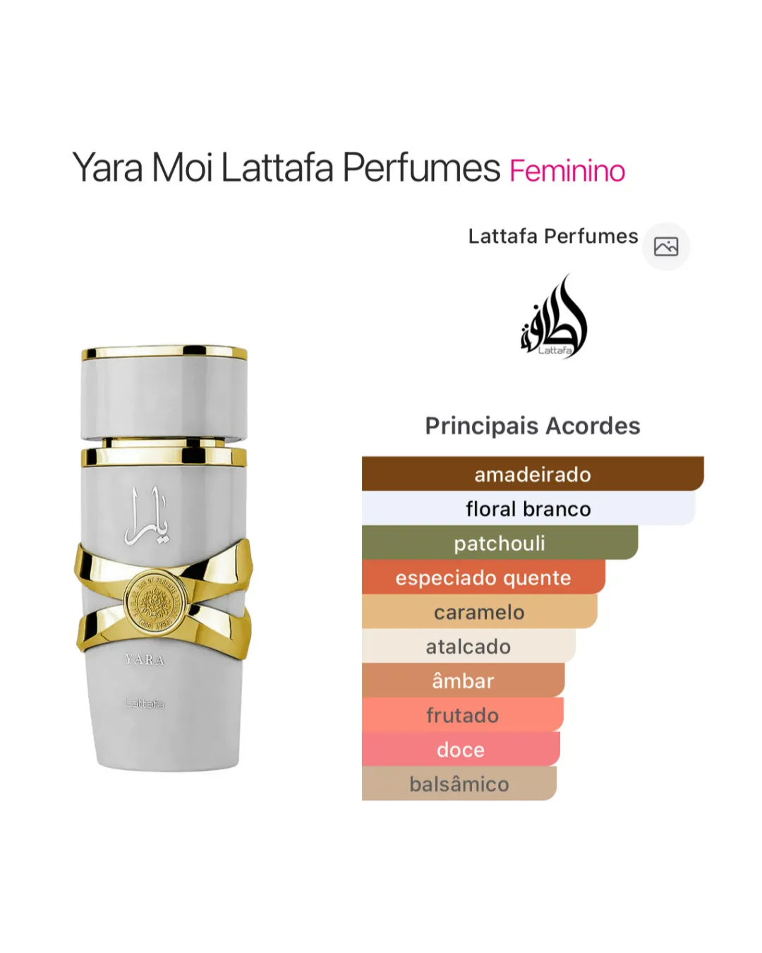 Yara Moi Lattafa Eau de Parfum 100ml - Imagem 3